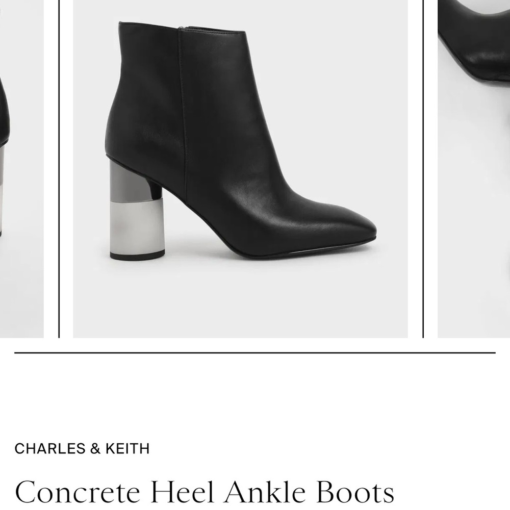 Concrete Heel Ankle Boots